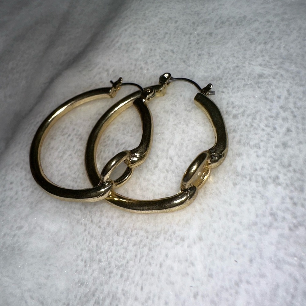 Gold hoops from Charter club 1990’s jewelry lot piece